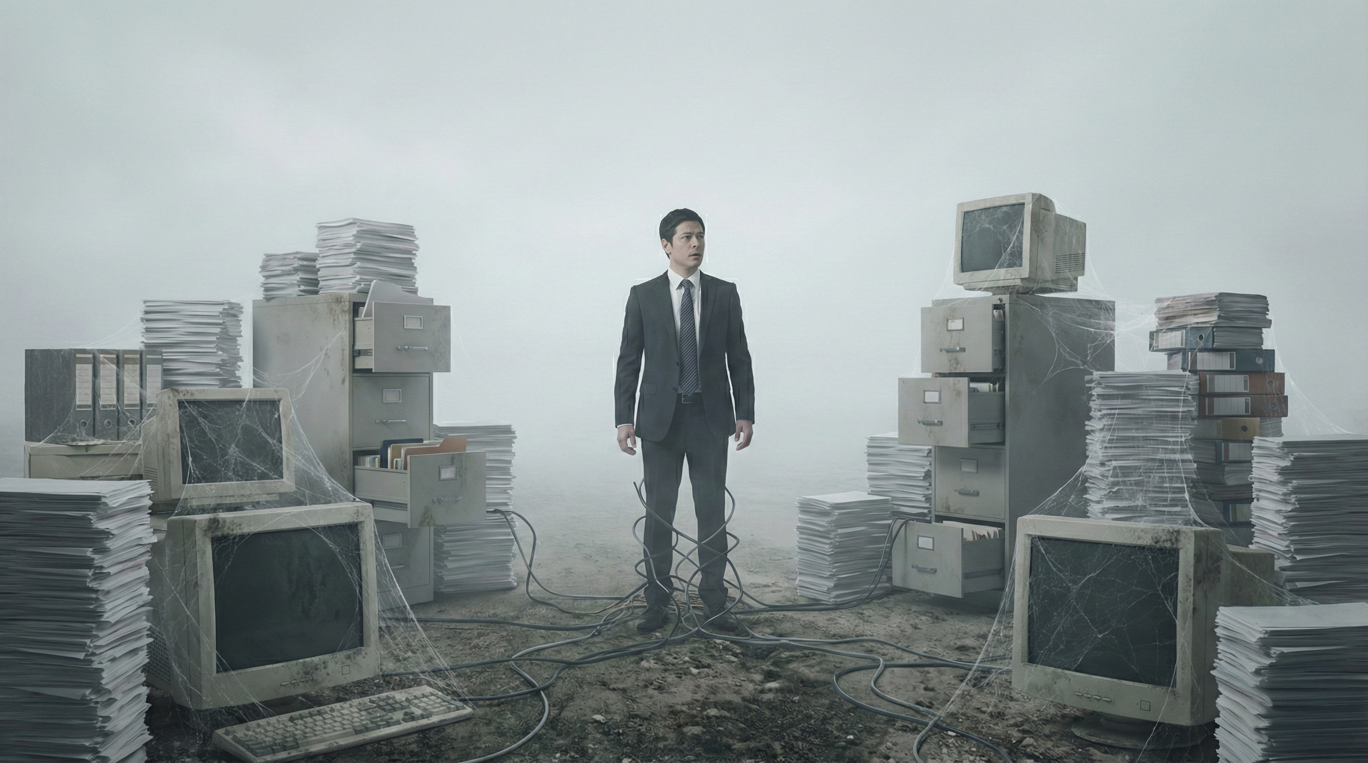 ツール運用の形骸化を表すイメージ